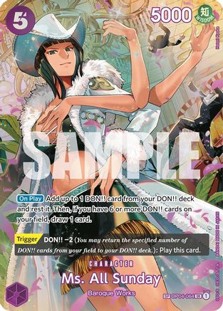 wings of the captain rare cards Ms. All Sunday (SP) (OP04-064)