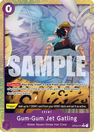 Gum-Gum Jet Gatling (Alternate Art) (OP03-072) - Premium Booster -The Best- Vol. 2 Foil