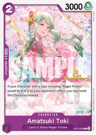 Amatsuki Toki (OP13-060) - Carrying On His Will: 3rd Anniversary Tournament Cards